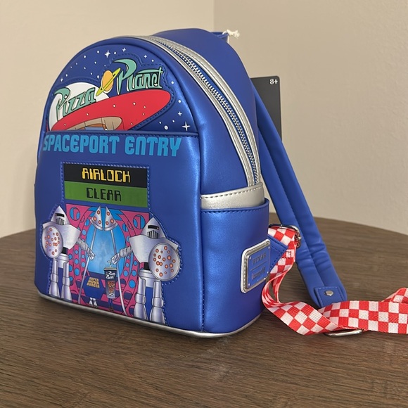 NWT Disney-Pixar Loungefly Toy Story Pizza Planet Space Entry Mini Backpack - Picture 2 of 12